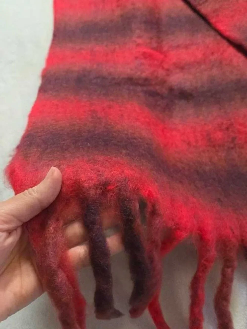 New J.Crew brushed woven scarf in red Christmas holiday plaid